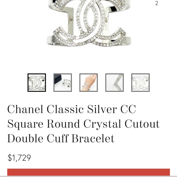 Chanel diamond cuff authentic - Picture 3 of 11